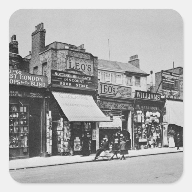 View of Notting Hill Gate, c.1913 Square Sticker (Front)