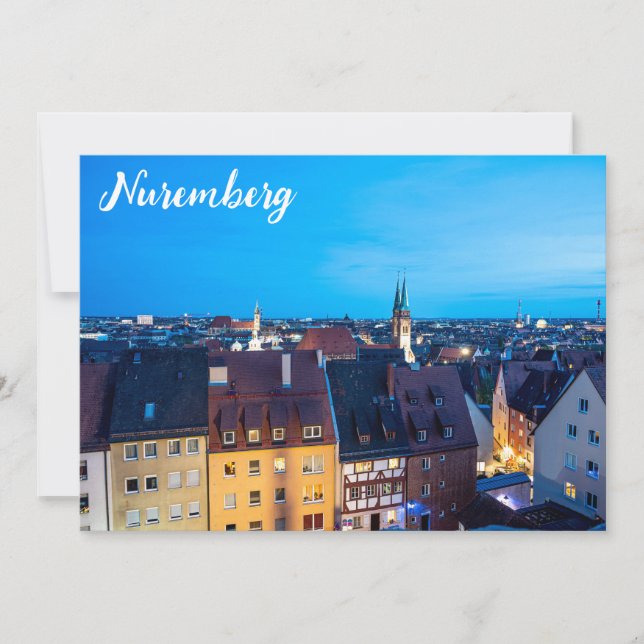 View of Nuremberg old town at night (Front)