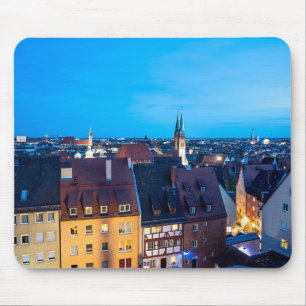 View of Nuremberg old town at night Mouse Pad