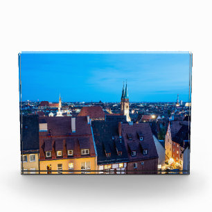 View of Nuremberg old town at night Photo Block