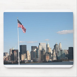 View of NYC from Ellis Island Mouse Pad