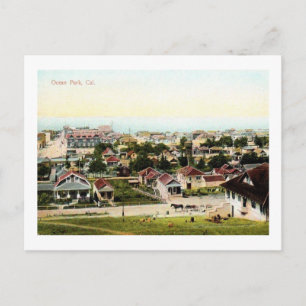 View of Ocean Park, Santa Monica, CA Vintage Postcard