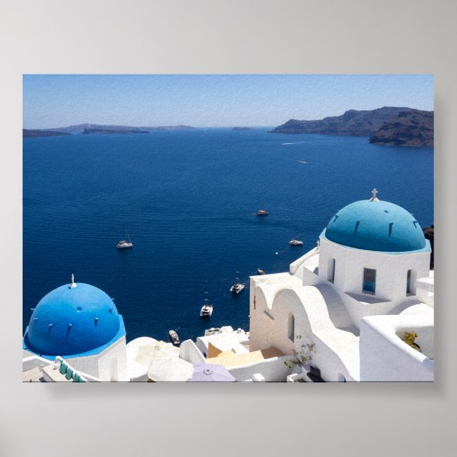 View of Oia Santorini Poster (Front)