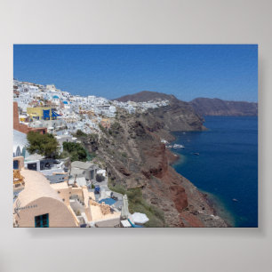 View of Oia Santorini Poster