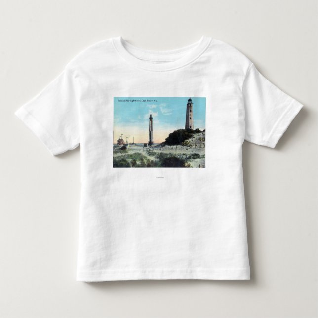 View of Old and New LighthouseCape Henry, VA Toddler T-Shirt (Front)