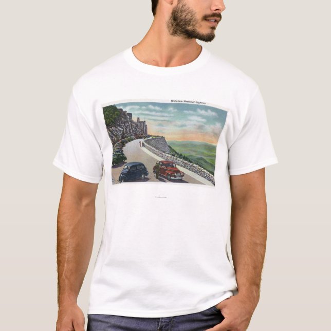 View of Old Cars on Whiteface Memorial Hwy T-Shirt (Front)