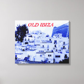 View of old Ibiza on Canvas Print