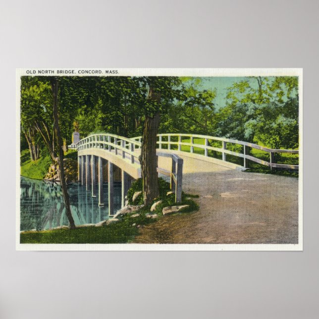View of Old North Bridge Poster (Front)