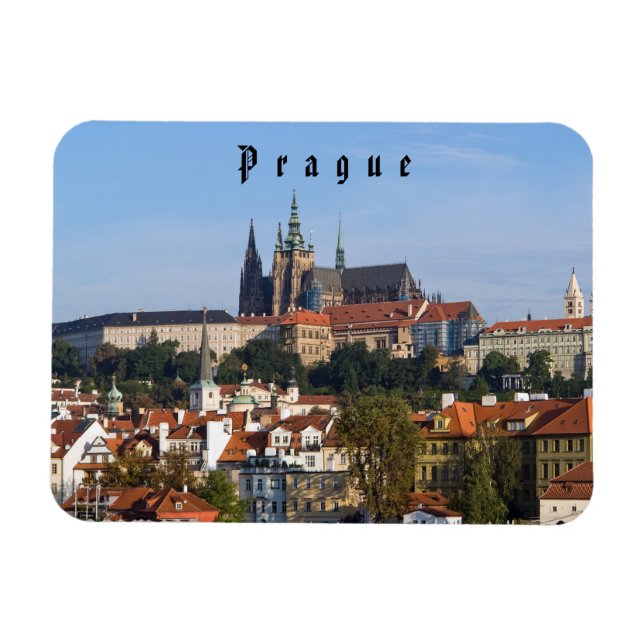 View of old town and Prague castle, Czech Republic Magnet (Horizontal)