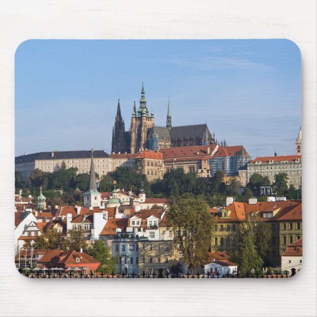 View of old town and Prague castle, Czech Republic Mouse Pad (Front)