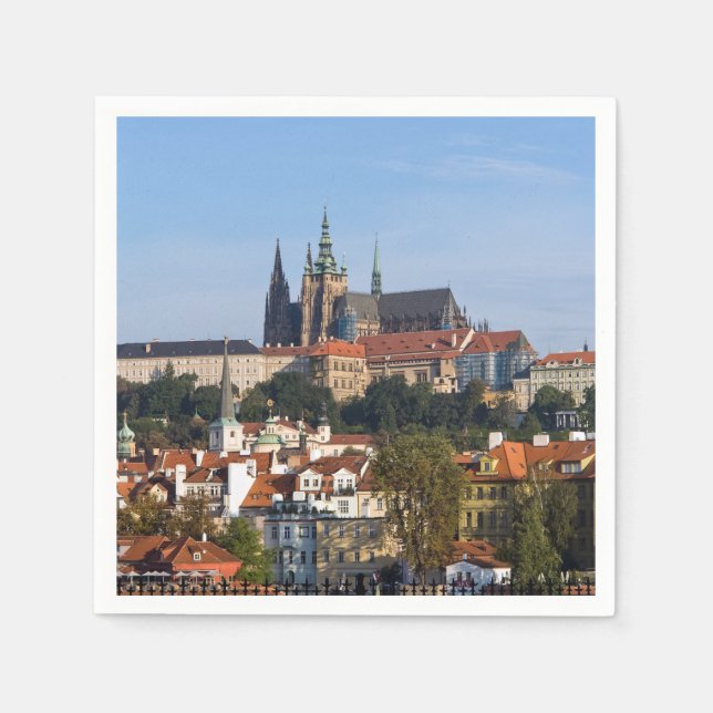 View of old town and Prague castle, Czech Republic Napkin (Front)