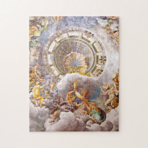View Of Olympus Home Gods Fresco By Giulio Romano Jigsaw Puzzle