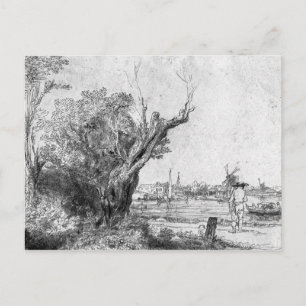 View of Omval, near Amsterdam, 1645 Postcard