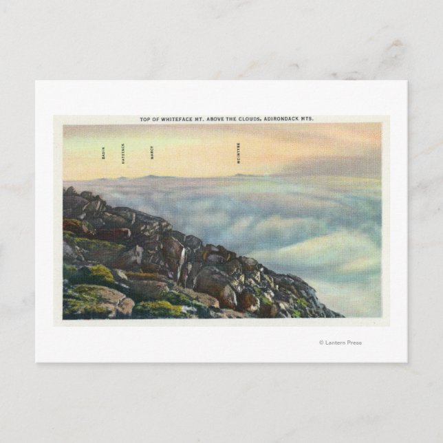 View of Other Adirondack Mts above the Clouds Postcard (Front)