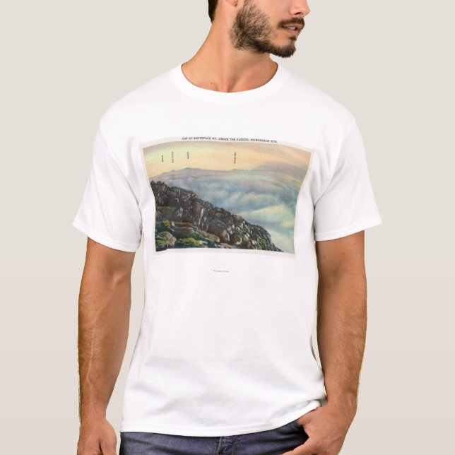 View of Other Adirondack Mts above the Clouds T-Shirt (Front)