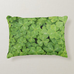 View of Oxalis Oregana wood Sorrel Foliage Decorative Cushion