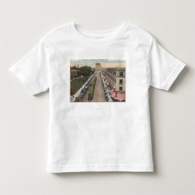 View of Pacific Avenue and City Hall Toddler T-Shirt (Front)