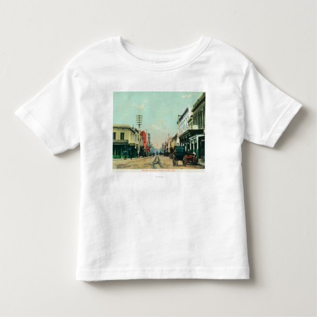 View of Pacific AvenueSanta Cruz, CA Toddler T-Shirt (Front)