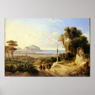 View of Palermo, 1840 Poster