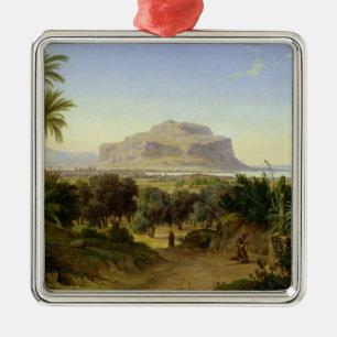 View of Palermo with Mount Pellegrino Metal Ornament