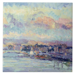 View of Paris (oil on canvas) Ceramic Tile