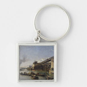 View of Paris, the Seine or l'Estacade, 1853 Key Ring