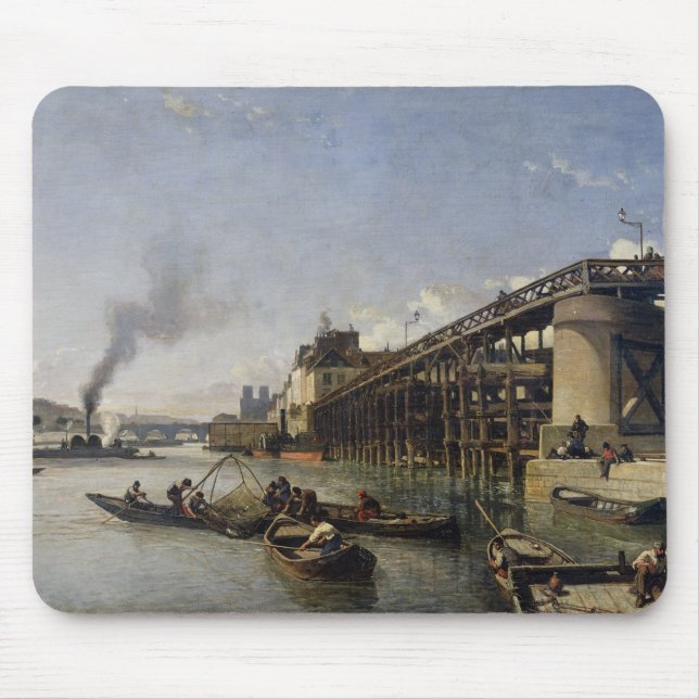 View of Paris, the Seine or l'Estacade, 1853 Mouse Pad (Front)
