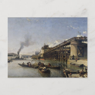 View of Paris, the Seine or l'Estacade, 1853 Postcard