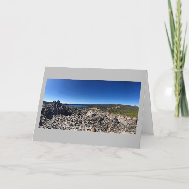 View of Paulina Lake, Oregon Card (Front)