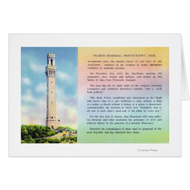 View of Pilgrim Memorial and Brief Information (Front Horizontal)