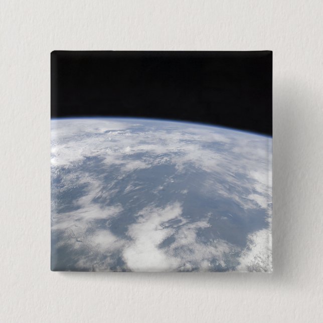 View of planet Earth from space 15 Cm Square Badge (Front)