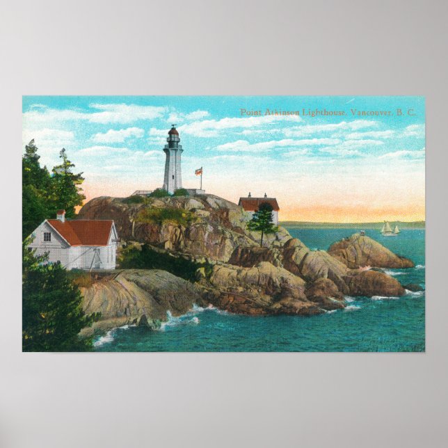 View of Point Atkinson Lighthouse Poster (Front)