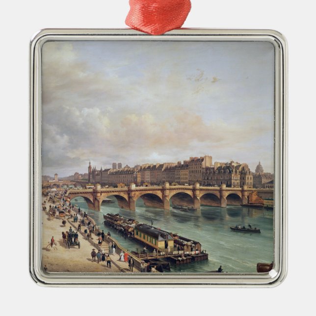 View of Pont Neuf, 1832 Metal Ornament (Front)