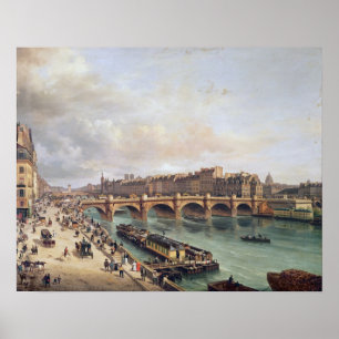View of Pont Neuf, 1832 Poster