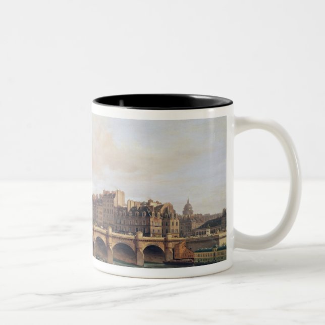 View of Pont Neuf, 1832 Two-Tone Coffee Mug (Right)