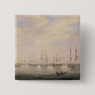 View of Port Adelaide, South Australia 15 Cm Square Badge