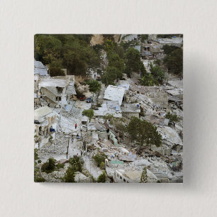 View of Port-au-Prince, Haiti 15 Cm Square Badge