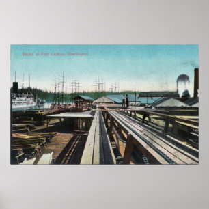 View of Port Ludlow DocksPort Ludlow, WA Poster