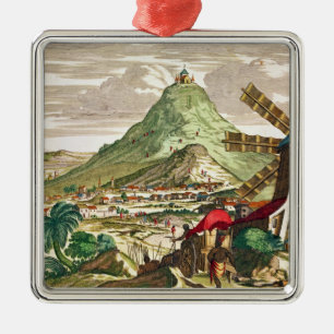 View of Potosi in Bolivia Metal Tree Decoration