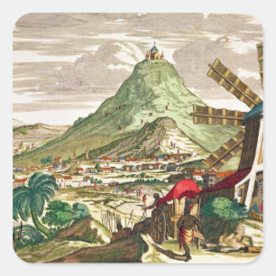 View of Potosi in Bolivia Square Sticker