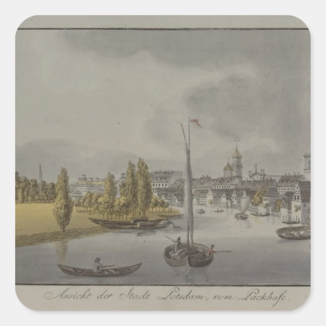 View of Potsdam, c. 1796 Square Sticker (Front)