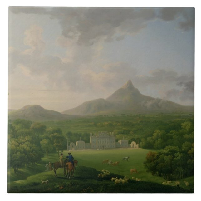 View of Powerscourt, County Wicklow, c.1760-2 (oil Ceramic Tile (Front)