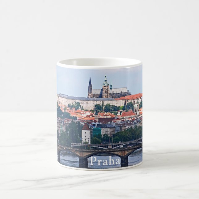 View of Prague from the Vyšehrad Fortress Coffee Mug (Center)