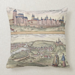 View of Prague showing (above) the Imperial Palace Cushion