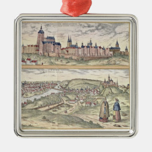 View of Prague showing (above) the Imperial Palace Metal Ornament