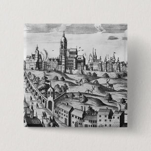 View of Prague showing the Imperial Palace and the 15 Cm Square Badge