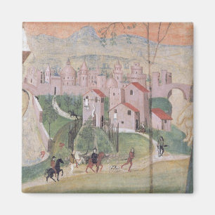View of Prato City, detail from the Crucifixion, f Magnet