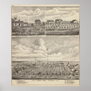 View of Public Park and Residence in Minnesota Poster