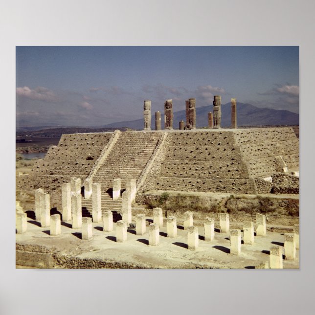 View of Pyramid B, Pre-Columbian Poster (Front)