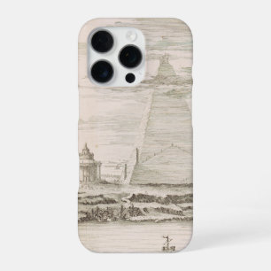 View of pyramids near the tomb of Egyptian Kings iPhone 16 Pro Case